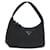 PRADA Hand Pouch Nylon Black Silver