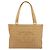 CHANEL Bolsa Tote Choco Bar em Pele de Cordeiro Bege Gold CC - vista 2