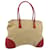PRADA Tote Bag Canvas Beige Silver