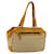 PRADA Hand Bag Canvas Beige Gold