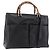 GUCCI Bamboo Hand Bag Leather 2way Black Gold 002 2855 0322 0
