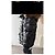 Moncler Chaqueta puffer brillante negra con capucha de piel Negro - vista 2