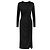 Autre Marque Federica Tosi Schwarzes Gerafftes Midikleid