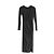 Autre Marque Federica Tosi Schwarzes Gerafftes Midikleid - Ansicht 2