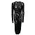 Versace Midi-Kleid aus Jersey-Velours-Jacquard Zebra Schwarz