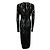 Versace Midi-Kleid aus Jersey-Velours-Jacquard Zebra Schwarz - Ansicht 3