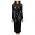 Versace Midi-Kleid aus Jersey-Velours-Jacquard Zebra Schwarz - Ansicht 6