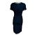 Herve Leger Pacific Blue Ariana Bandage Strickkleid mit Zig Zag Cut Out Trim Marineblau - Ansicht 3