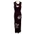 Prabal Gurung Grape Wine / Gunmetal besticktes ärmelloses Strick-Midikleid Bordeaux