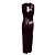 Prabal Gurung Grape Wine / Gunmetal besticktes ärmelloses Strick-Midikleid Bordeaux - Ansicht 3