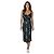 Abito cocktail midi Zac Posen in jacquard metallico python blu oceano - vista 6