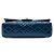 Borsa a tracolla Chanel Medium Classic Double Flap in vernice blu - vista 3