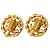 Orecchini a clip Chanel CC placcati oro con strass D'oro - vista 2