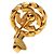 Orecchini a clip Chanel CC placcati oro con strass D'oro - vista 3