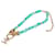 Blaues Chanel CC Collier mit Strass und Perlen in Goldton