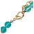 Blaues Chanel CC Collier mit Strass und Perlen in Goldton - Ansicht 2