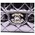 Borsa Satchel Chanel Mini Quilted Metallic Calfskin Ring Top Handle Flap Argento - vista 5