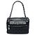 Borsa a tracolla Chanel 50s in pelle di vitello traforata nera Nero