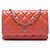 Borsa a tracolla Chanel CC matelassé in vernice rosa Wallet on Chain