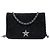 Borsa a tracolla Chanel Cocostellar Wallet on Chain in camoscio matelassé nero