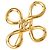 Spilla Infinito Chanel CC placcata oro D'oro