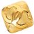 Spilla Chanel CC placcata oro con diamanti D'oro