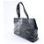 Borsa a tracolla Chanel Coco Mark Line in pelle caviar nera Nero - vista 4