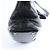 Borsa a tracolla Chanel Coco Mark Line in pelle caviar nera Nero - vista 9