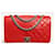 Borsa Chanel Medium Coco Boy Flap in pelle di vitello invecchiata lucida matelassé rossa Rosso