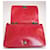 Borsa Chanel Medium Coco Boy Flap in pelle di vitello invecchiata lucida matelassé rossa Rosso - vista 8