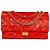Mademoiselle Borsa Chanel 2.55 Reissue Medium Puzzle in pelle verniciata rossa Rosso