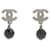 Chanel Orecchini a goccia Coco Mark A14V argento e nero
