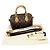 Borsa Louis Vuitton Speedy Bandoulière 20 Marrone Monogramma - vista 17