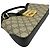 Borsa a tracolla piccola in pelle GUCCI GG Supreme Padlock Nero Beige - vista 3