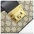 Borsa a tracolla piccola in pelle GUCCI GG Supreme Padlock Nero Beige - vista 6