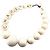 Collana a Sfere Logo Vintage Chanel Bianco
