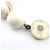 Collana a Sfere Logo Vintage Chanel Bianco - vista 7