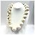 Collana a Sfere Logo Vintage Chanel Bianco - vista 8