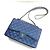 Borsa a tracolla Chanel Lame Matelassé Double Flap con catena Blu - vista 6