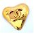 Broche de lapela Chanel 93P Coco Mark Heart Dourado - vista 2