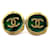 Orecchini Chanel 95P Gripoix Coco Mark D'oro Verde - vista 2