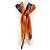Hermès Foulard Losange Hermes Dragon Flash Arancione - vista 2