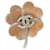 Orecchini Chanel Coco Mark Clover Argento Rosa Beige - vista 7