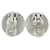 Orecchini Chanel Round Coco Mark Argento - vista 3