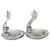 Orecchini Chanel Round Coco Mark Argento - vista 4
