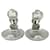 Orecchini Chanel Round Coco Mark Argento - vista 5