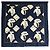 Foulard in seta Chanel blu navy e bianco