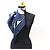 Foulard in seta Chanel blu navy e bianco - vista 4