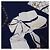 Foulard in seta Chanel blu navy e bianco - vista 9