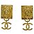 Orecchini a lobo Chanel Gold Lion Square Coco Mark Swing Drop D'oro